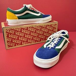 Vans Old Skool Skate Shoe Blue/Green/Yellow